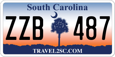 SC license plate ZZB487