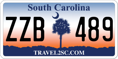 SC license plate ZZB489