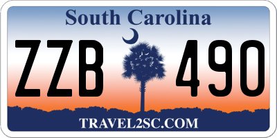 SC license plate ZZB490