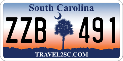 SC license plate ZZB491