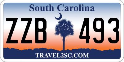 SC license plate ZZB493