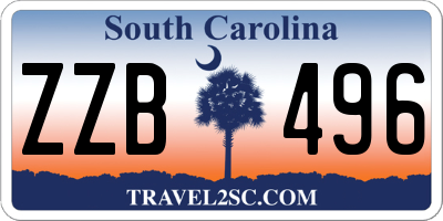 SC license plate ZZB496