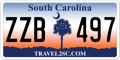 SC license plate ZZB497