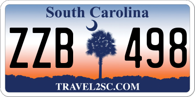 SC license plate ZZB498