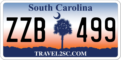 SC license plate ZZB499