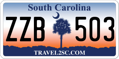 SC license plate ZZB503