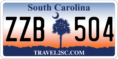 SC license plate ZZB504