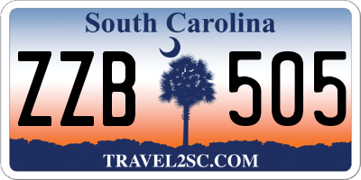 SC license plate ZZB505