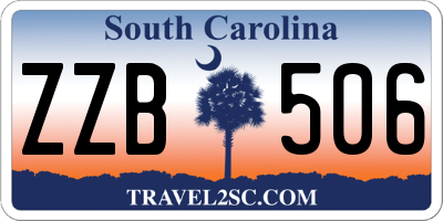 SC license plate ZZB506