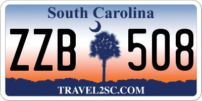 SC license plate ZZB508