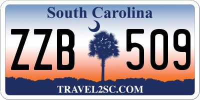 SC license plate ZZB509