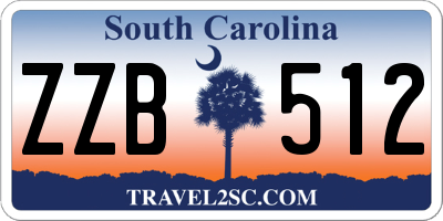 SC license plate ZZB512