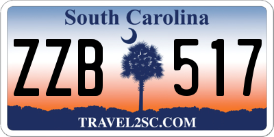 SC license plate ZZB517