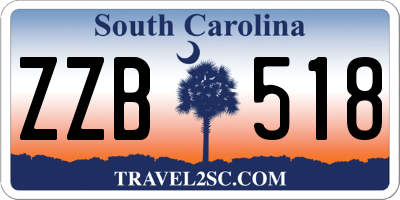 SC license plate ZZB518