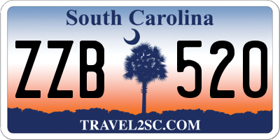 SC license plate ZZB520