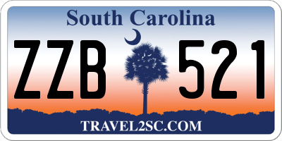 SC license plate ZZB521