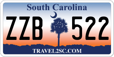 SC license plate ZZB522