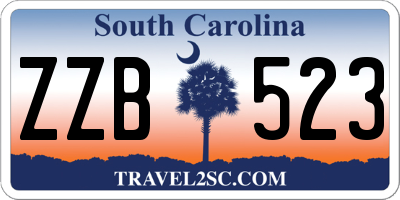 SC license plate ZZB523