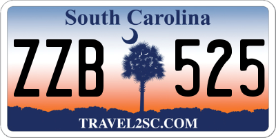 SC license plate ZZB525