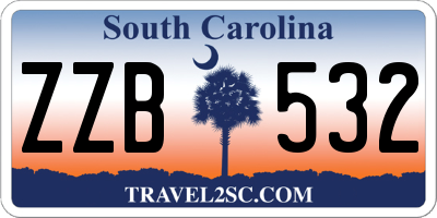 SC license plate ZZB532