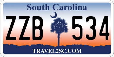 SC license plate ZZB534