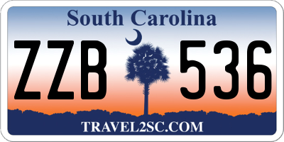 SC license plate ZZB536