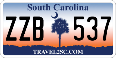 SC license plate ZZB537