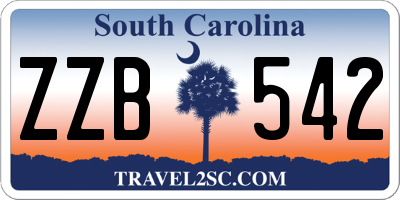 SC license plate ZZB542