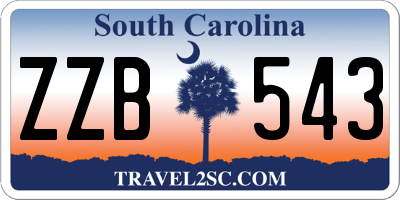 SC license plate ZZB543