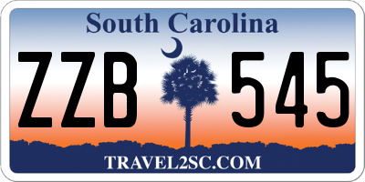 SC license plate ZZB545