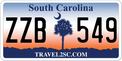 SC license plate ZZB549