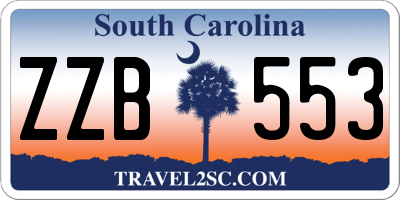 SC license plate ZZB553