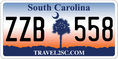 SC license plate ZZB558