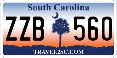 SC license plate ZZB560