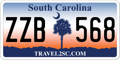 SC license plate ZZB568