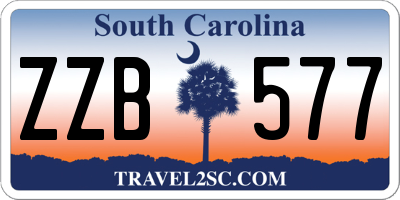 SC license plate ZZB577