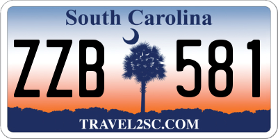 SC license plate ZZB581