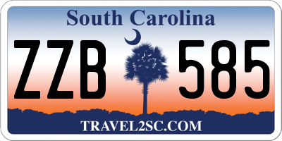 SC license plate ZZB585