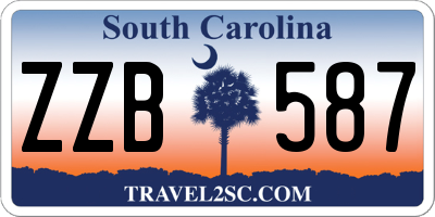 SC license plate ZZB587