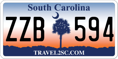 SC license plate ZZB594