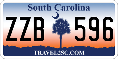 SC license plate ZZB596