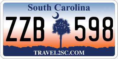 SC license plate ZZB598