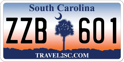SC license plate ZZB601