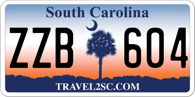 SC license plate ZZB604