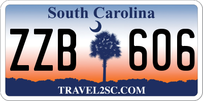 SC license plate ZZB606