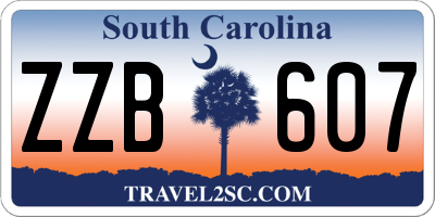 SC license plate ZZB607