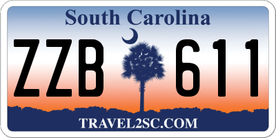 SC license plate ZZB611