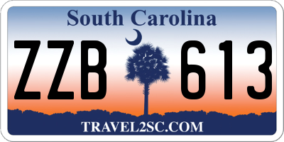 SC license plate ZZB613