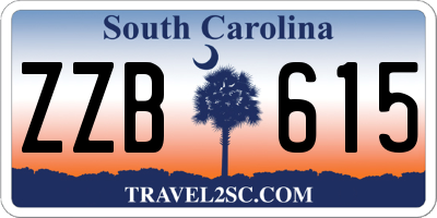 SC license plate ZZB615
