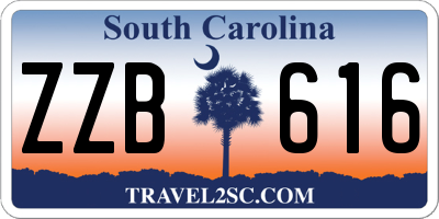 SC license plate ZZB616